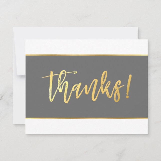 THANK YOU modern stylish grey grey gold writing (Front)