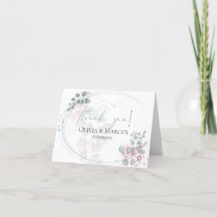 Thank You Modern Watercolor Eucalyptus Foliage