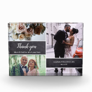 Thank you Mom and Dad Wedding Photo Collage gift