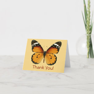 Thank You! Monarch Butterfly Customise Message Thank You Card
