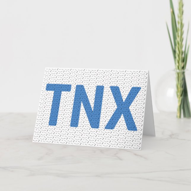 Thank You Morse Code Card (Front)