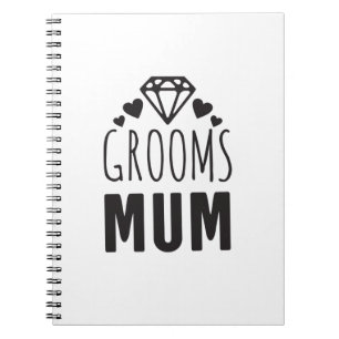 Thank You Mother of Groom Bridal Party Floral Gift Notebook