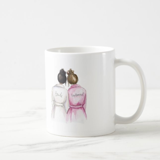 THANK YOU Mug Black Bun Bride Brunette Bun  Bm (Right)