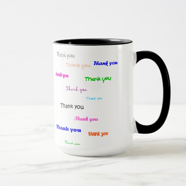Thank you mug, coloured mug (Right)