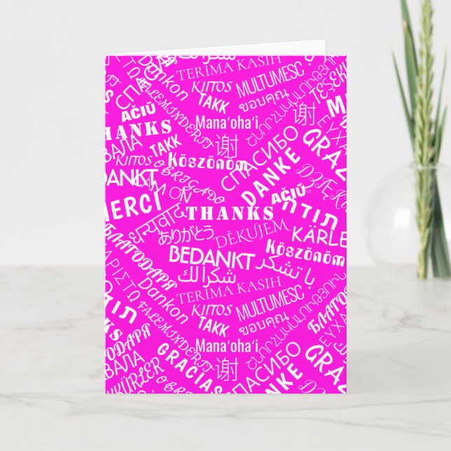 Thank You ! - Multi Language - International Card (Front)