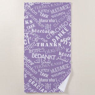 Thank You - Multi Language - International World - Beach Towel