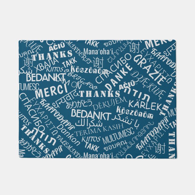 Thank You ! - Multi Language - International World Doormat (Front)