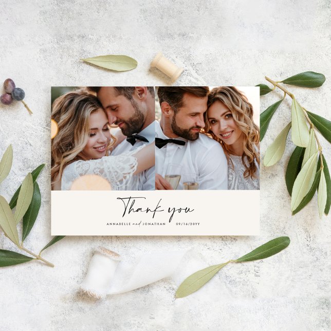 Thank you multi photo Wedding modern minimal grey  (Creator Uploaded)