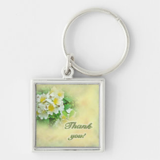 Thank You Multiflora Roses Key Ring