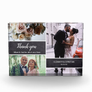 Thank you Mum and Dad Wedding Photo Collage gift