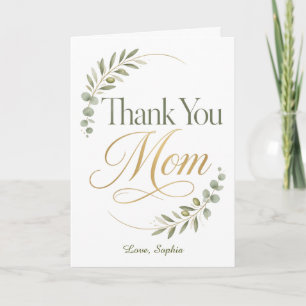 Thank You Mum Botanical Appreciation Card