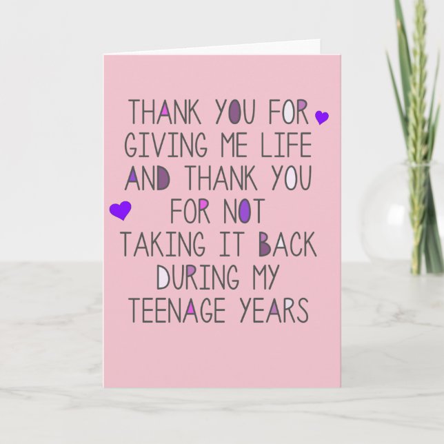 Thank You Mum Card (Front)