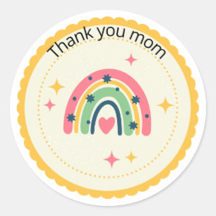 Thank you mum classic round sticker