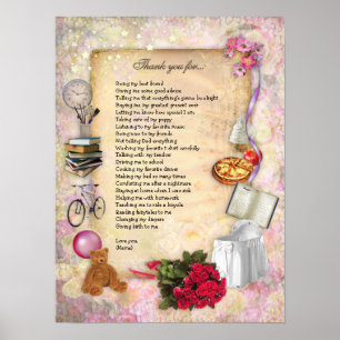 Thank you Mum (customisable) Poster