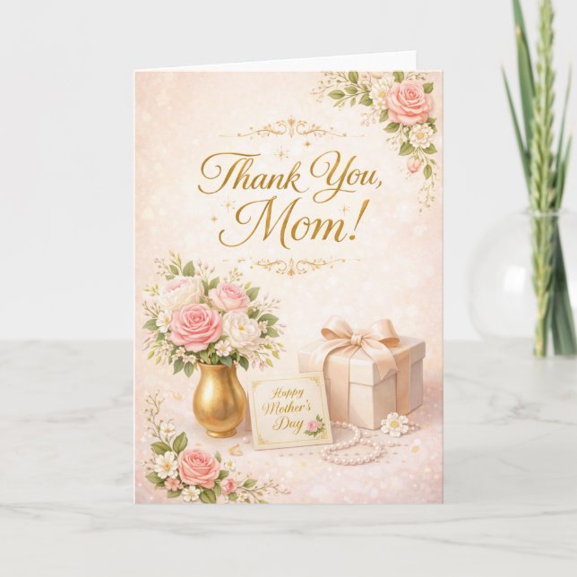Thank You Mum Design – Heartfelt Appreciation Gift Card (Front)