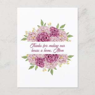 Thank You, Mum: For Making Our House a Home   Postcard