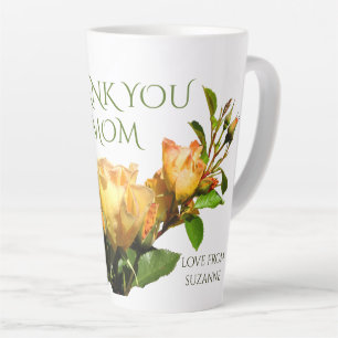 Thank You Mum Golden Roses Latte Mug