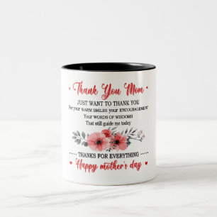 Thank You Mum Happy Mother's Day Two-Tone Coffee Mug