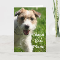 Thank You Mum Jack Russell  Terrier Greeting Card