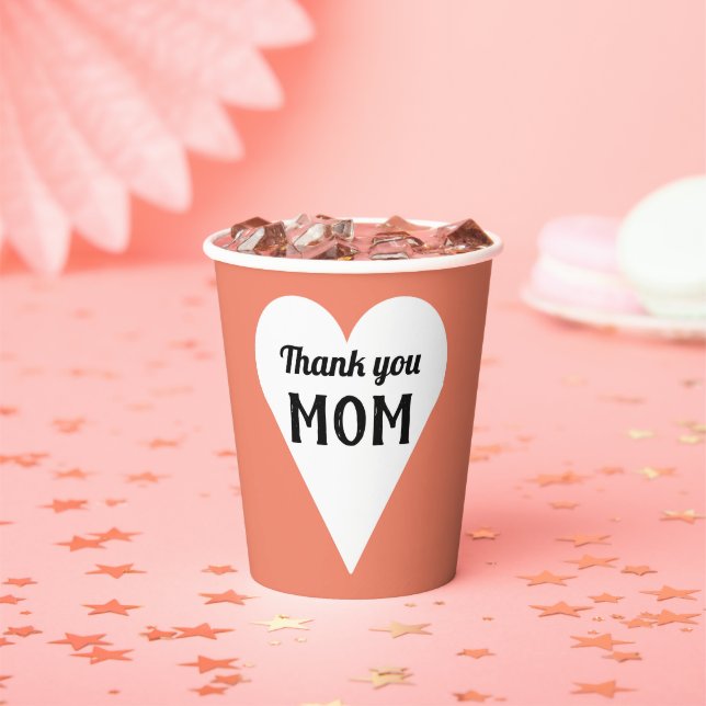 Thank you mum message paper cups (Insitu)