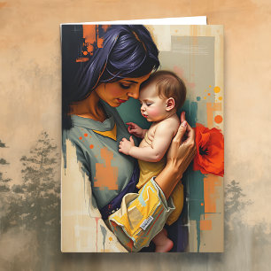 Thank you Mum   Mother and Child   Mother's Day Card