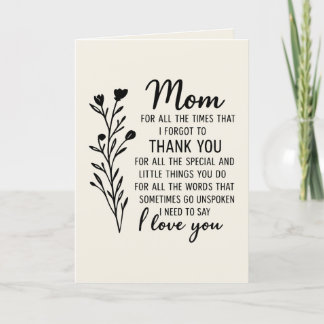 Thank You Mum – Mother's Day Card