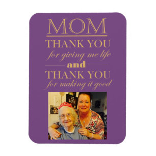 Thank You Mum Mother's Day Photo Magnet