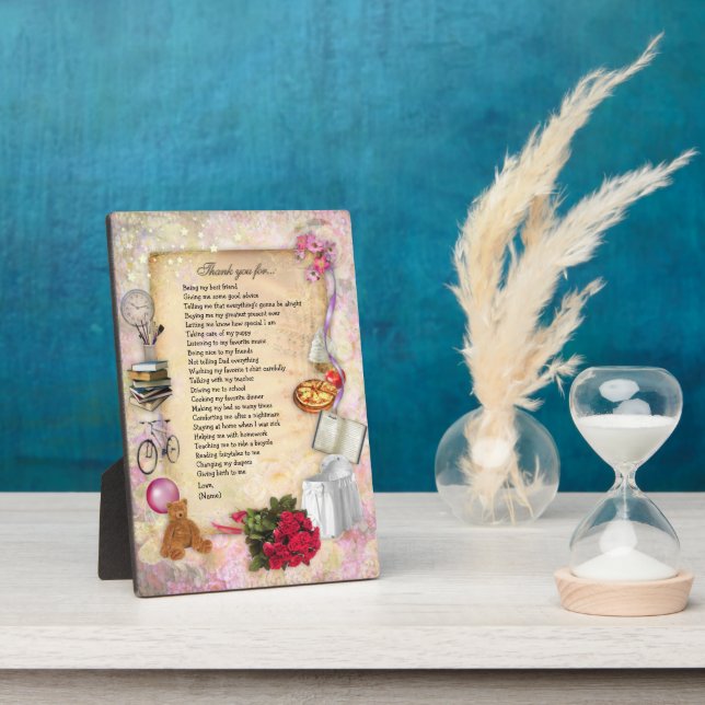 Thank you Mum Plaque (Side)