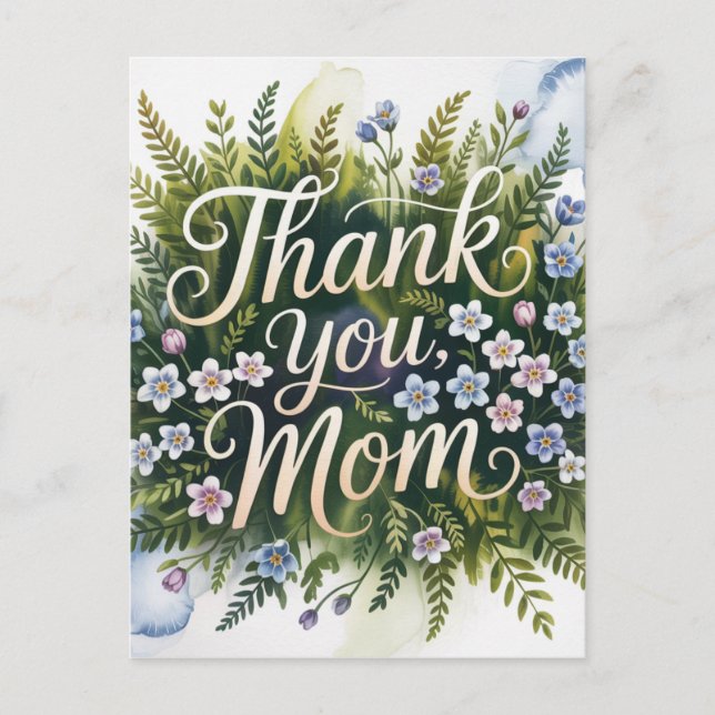 Thank You, Mum Postcard (Front)