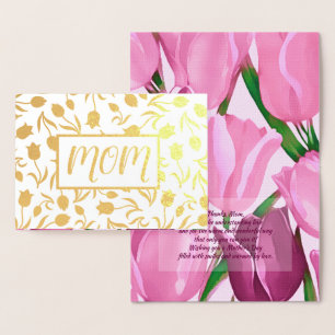 Thank You, Mum. Tulip Painting Luxury Foil Card