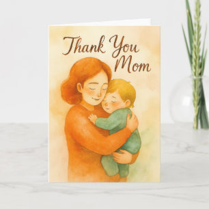 Thank You Mum – Watercolor Mother's Day Card