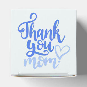 Thank You Mum with Heart Blue Gift Box