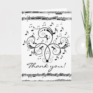 Thank you music card