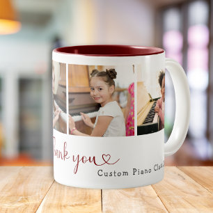 Thank you Music Teacher 4 Photo Modern  Two-Tone Coffee Mug