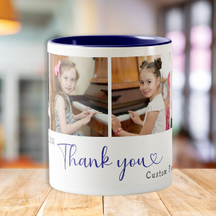 Thank you Music Teacher 4 Photo Modern  Two-Tone Coffee Mug