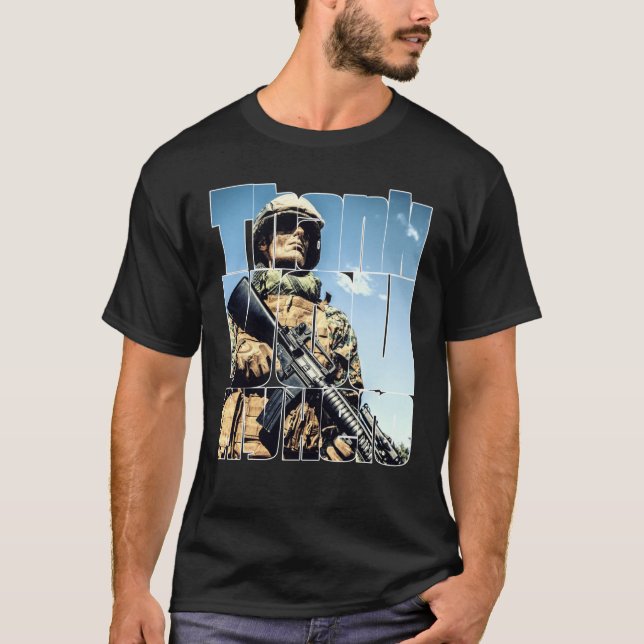 Thank You My Hero Military Veteran  6 T-Shirt (Front)