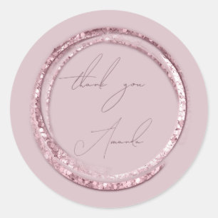 Thank You Name Seal Rose Powder Blush  Pink