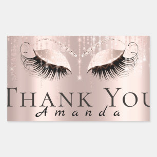 Thank You Name VIP Rose Bridal Sweet 16th Rectangular Sticker
