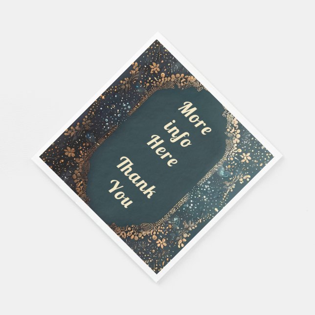 Thank you napkins wedding décor (Corner)