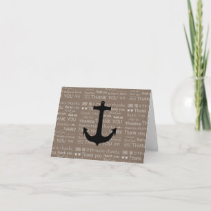 Thank You Nautical Anchor Best Man Card
