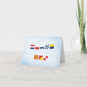 THANK YOU Nautical Flags on Cloud Blue