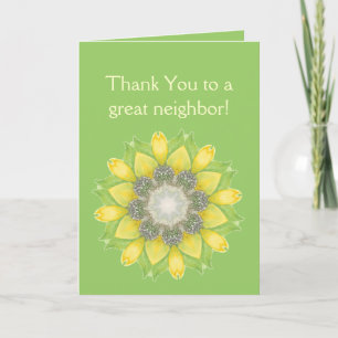 Thank You Neighbor,Custom Flower Garden Floral Card
