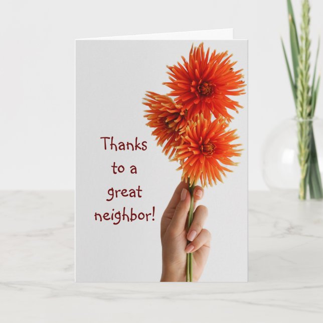 Thank You Neighbour,Custom Flower Garden Floral (Front)