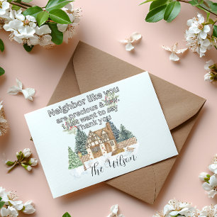 Thank You Neighbours Heart Christmas 2025 Postcard