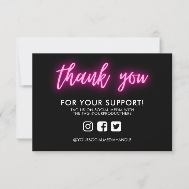 Thank you Neon Custom Media Insert (Front)