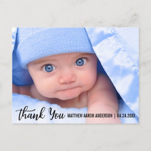 Thank You New Baby Modern Announcement Postcard