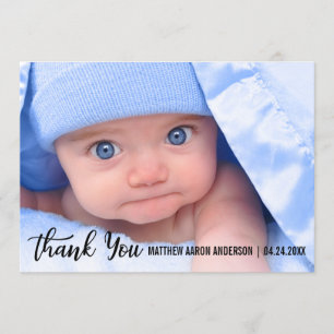 Thank You New Baby Modern Blue Card S
