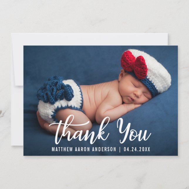 Thank You New Baby Modern Card (Front)