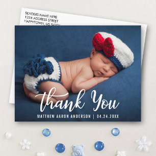 Thank You New Baby Modern Postcard