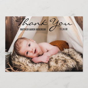 Thank You New Baby Photo Announcement Card BT